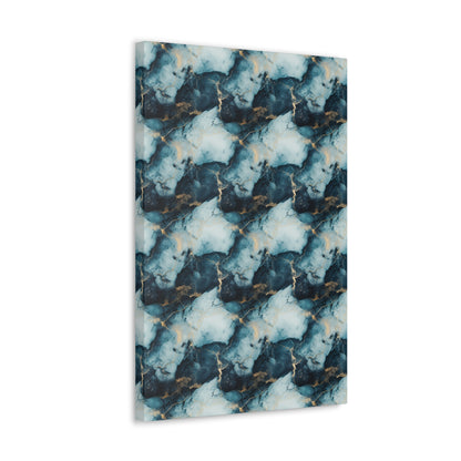 Cool Blue Marble Canvas Gallery Wrap