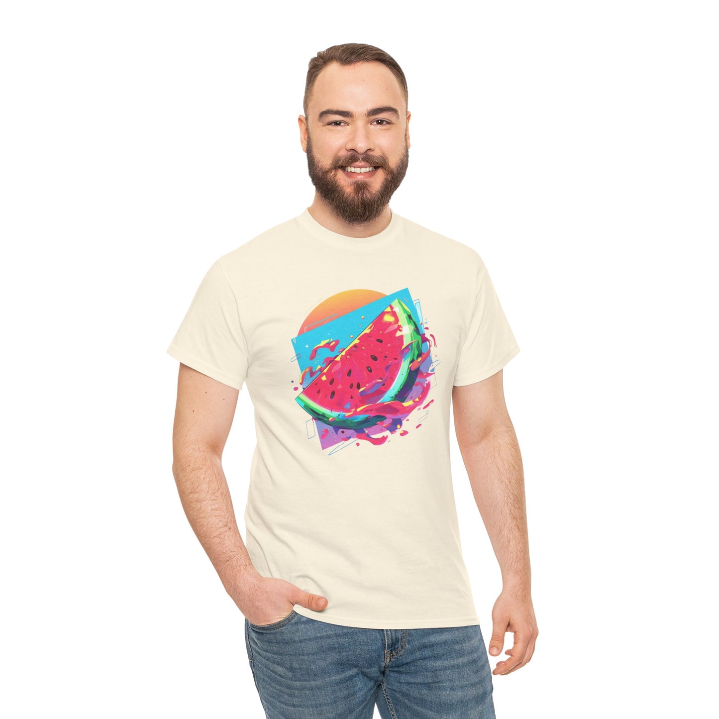 Summer Watermelon Unisex Heavy Cotton Tee