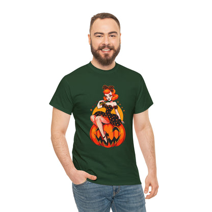 Pumpkin Pinup Unisex Heavy Cotton Tee