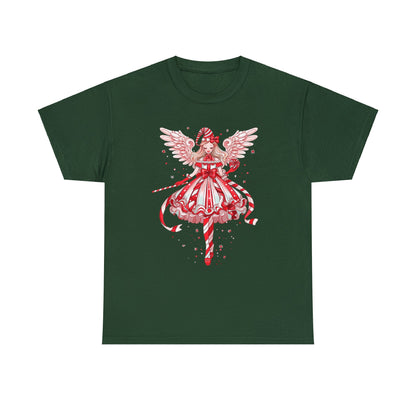 Candy Cane Angel Unisex Heavy Cotton Tee