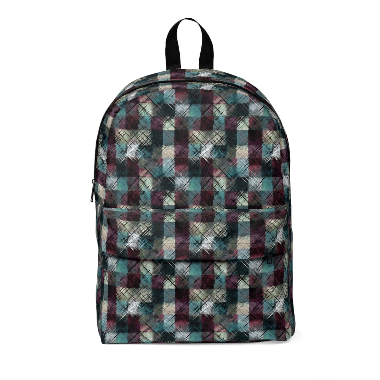 Grunge Plaid Unisex Classic Backpack