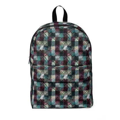 Grunge Plaid Unisex Classic Backpack