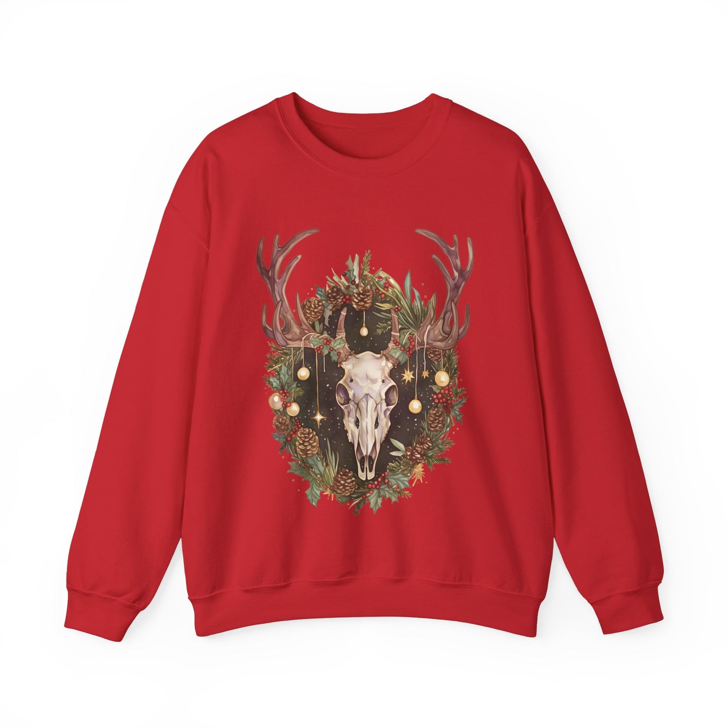 Reindeer Skull Unisex Heavy Blend™ Crewneck Sweatshirt