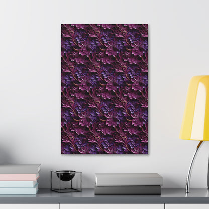 Purple Florals Canvas Gallery Wrap