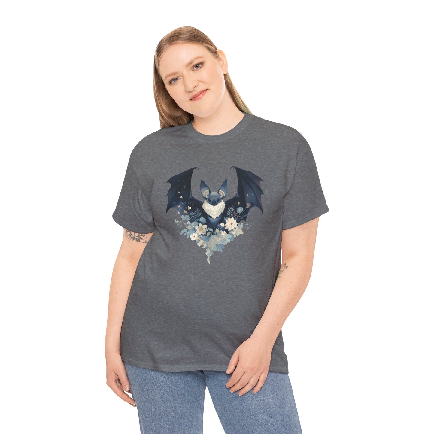 Midnight Bat Unisex Heavy Cotton Tee