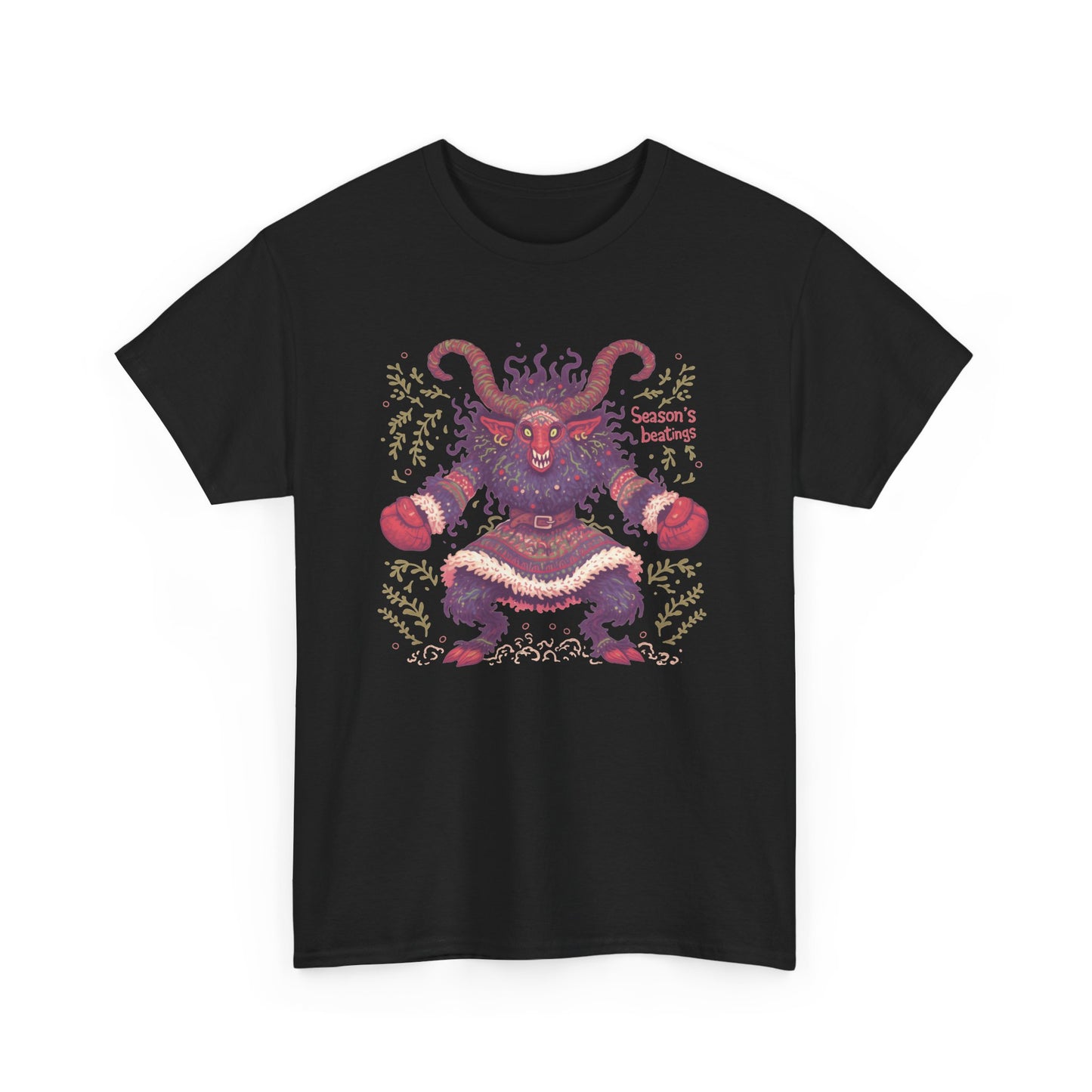 Season's Beatings (Krampus) Unisex Heavy Cotton Tee