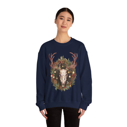 Reindeer Skull Unisex Heavy Blend™ Crewneck Sweatshirt