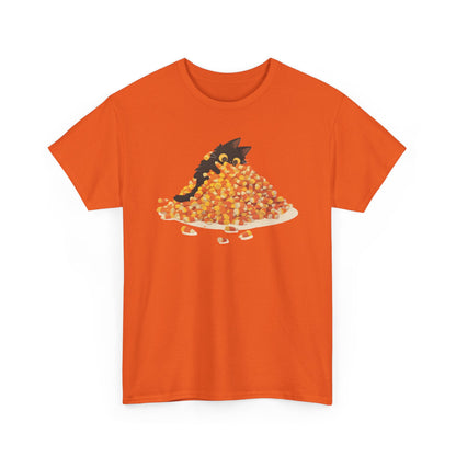 Candy Corn Cat Unisex Heavy Cotton Tee