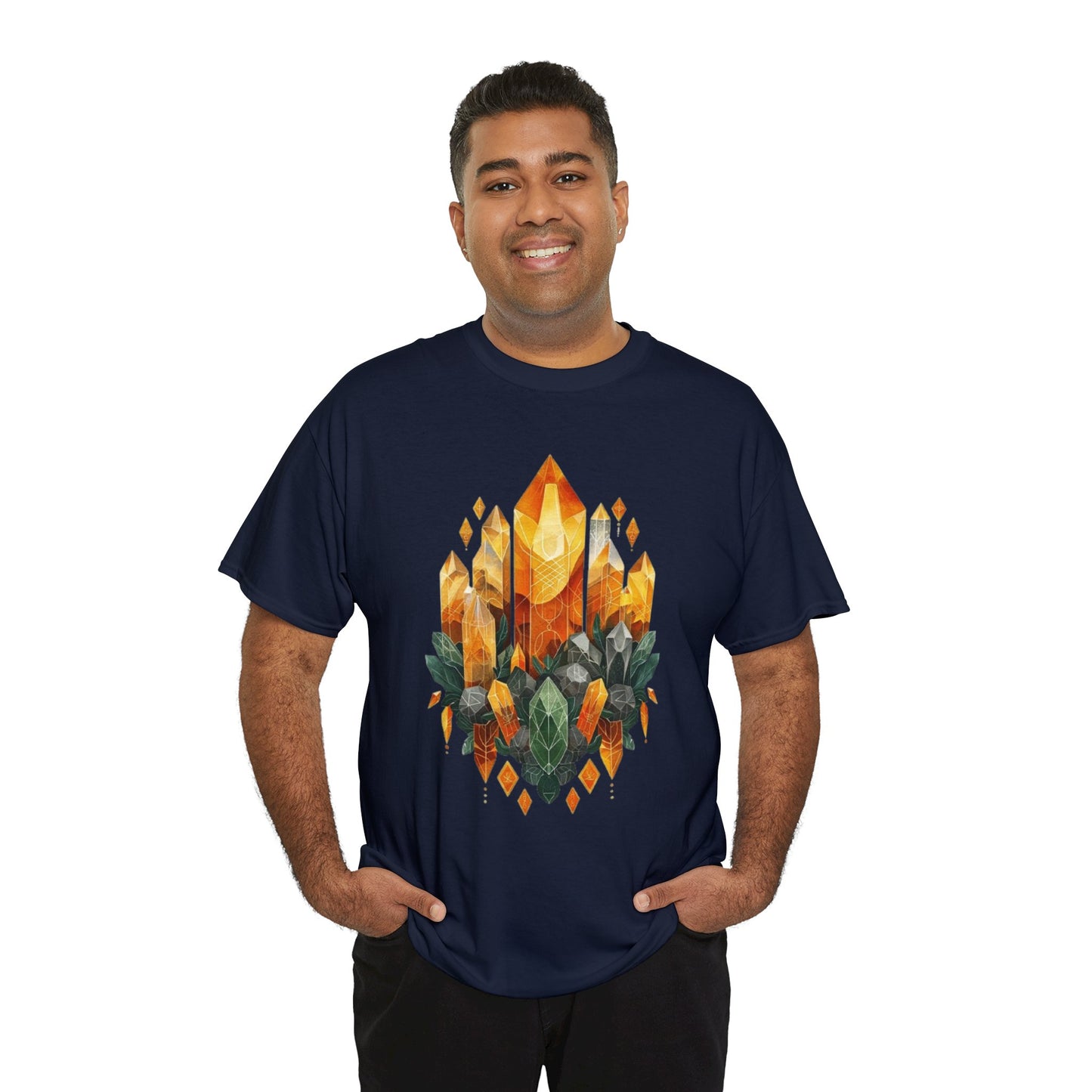 Earthen Crystal Cluster Unisex Heavy Cotton Tee