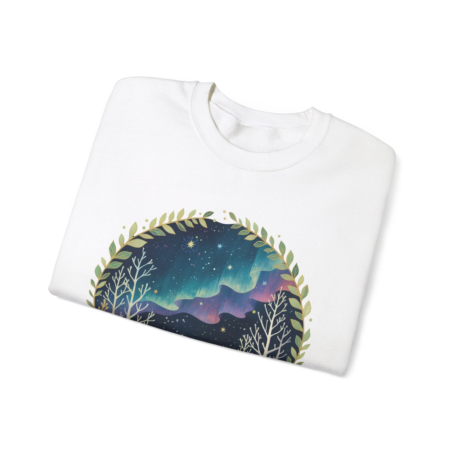 Aurora Polar Bears Unisex Heavy Blend™ Crewneck Sweatshirt