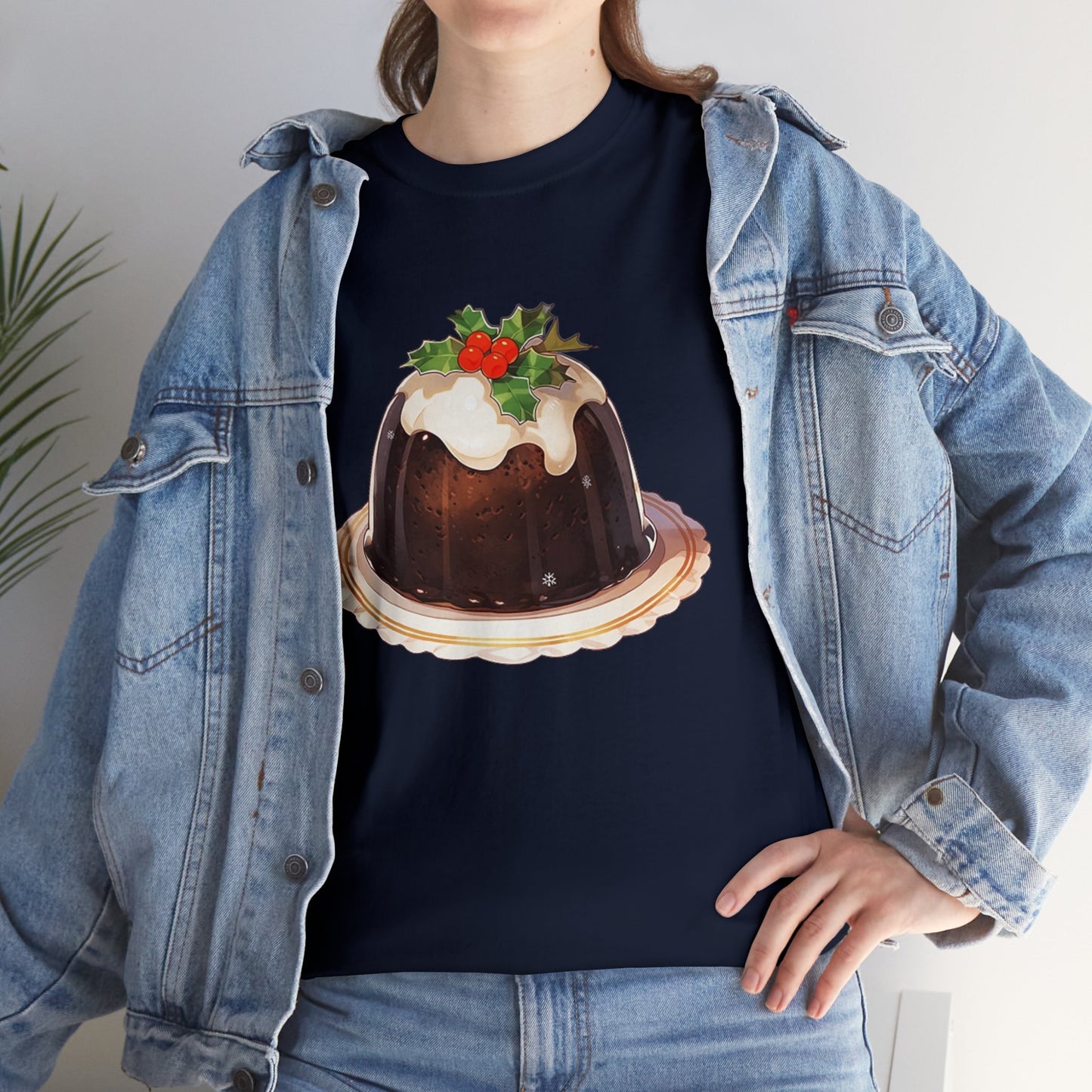 Christmas Pudding Unisex Heavy Cotton Tee