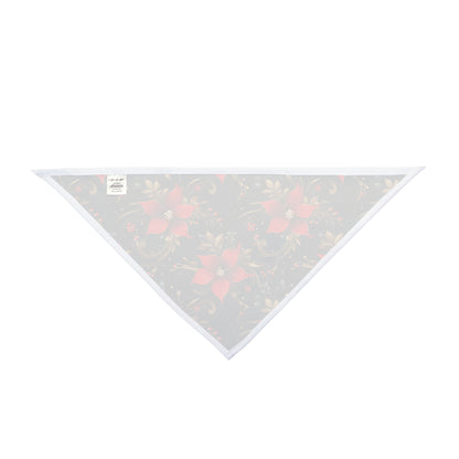 Pretty Poinsettias Pet Bandana