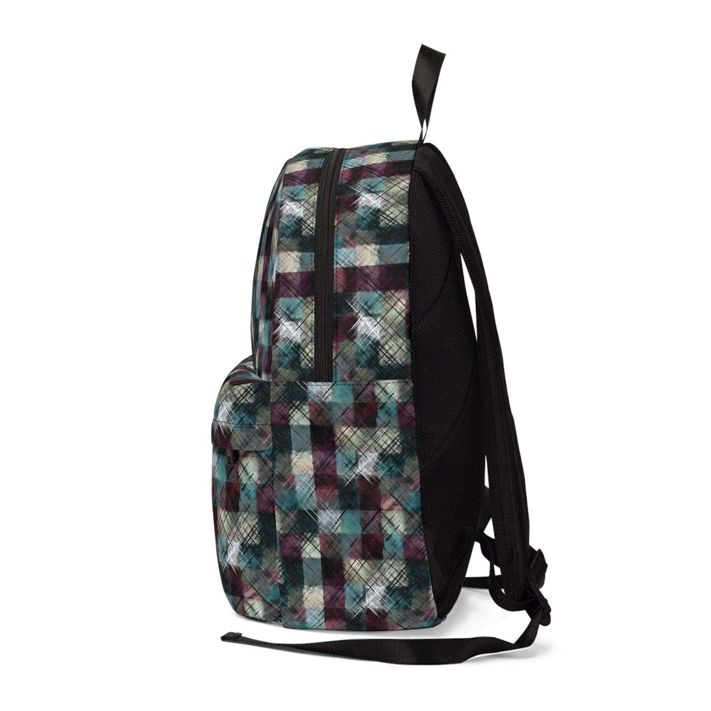 Grunge Plaid Unisex Classic Backpack