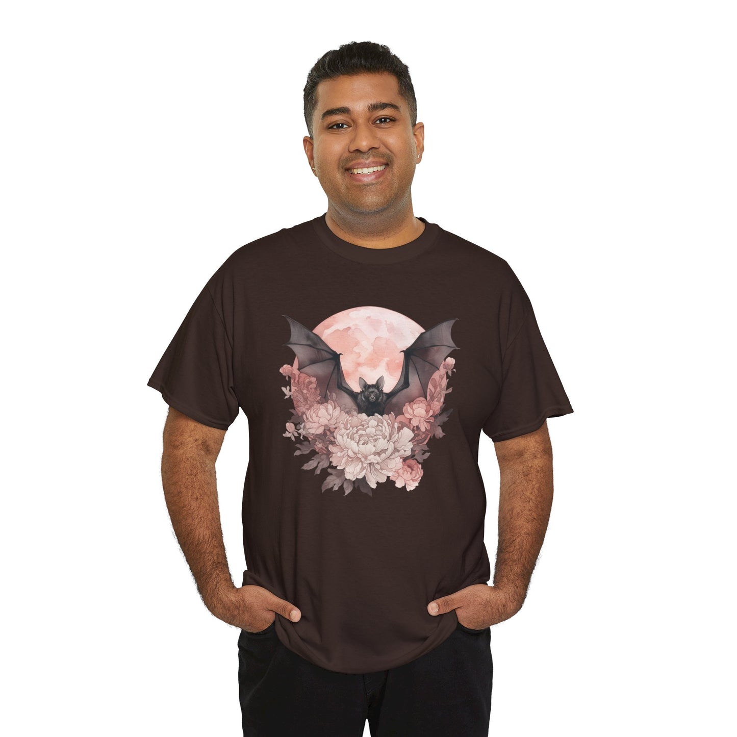Strawberry Moon Bat Unisex Heavy Cotton Tee