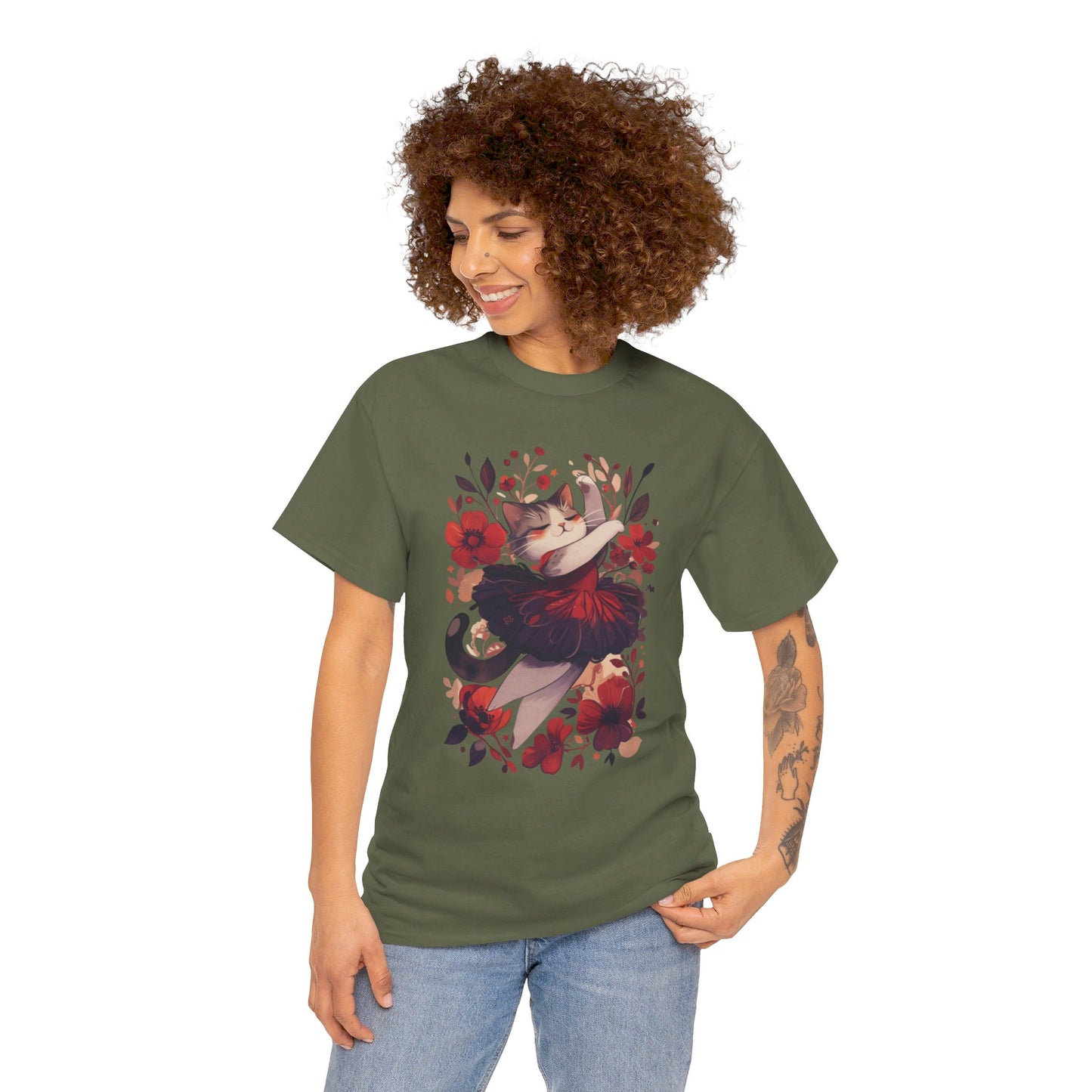 Ballet Cat Unisex Heavy Cotton Tee