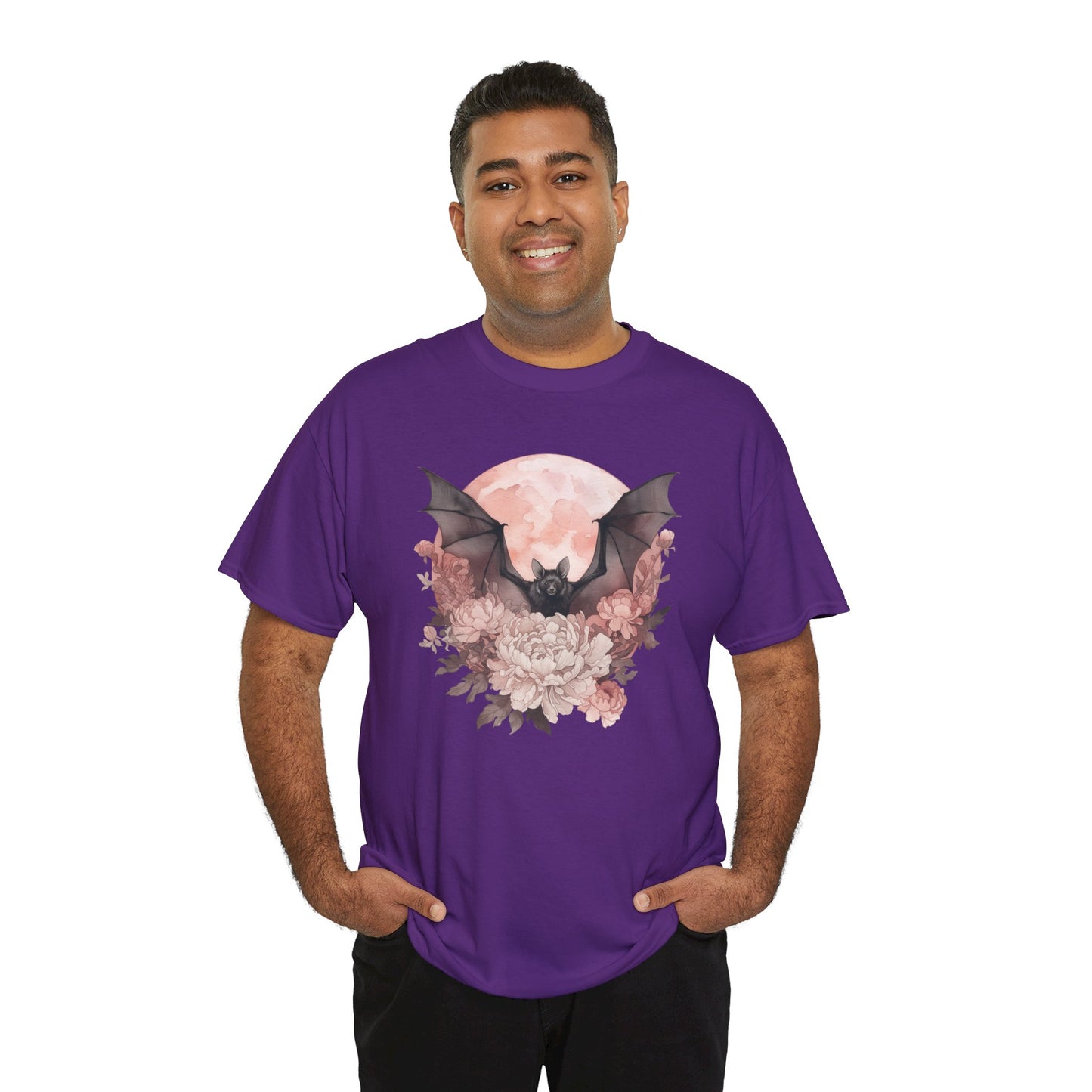 Strawberry Moon Bat Unisex Heavy Cotton Tee