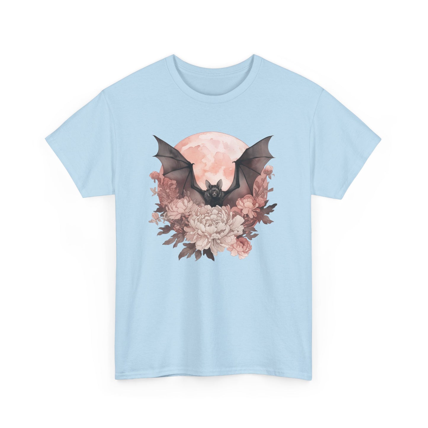 Strawberry Moon Bat Unisex Heavy Cotton Tee