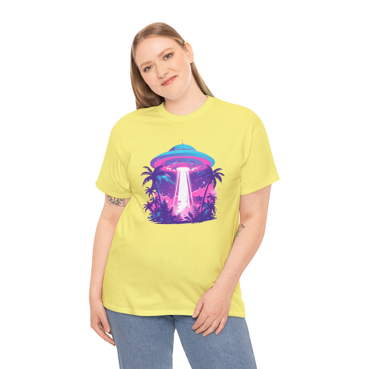 Tropical UFO Unisex Heavy Cotton Tee
