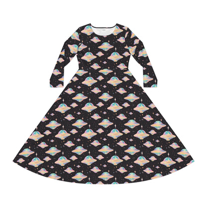 UFO Women's Long Sleeve Dance Dress (AOP)