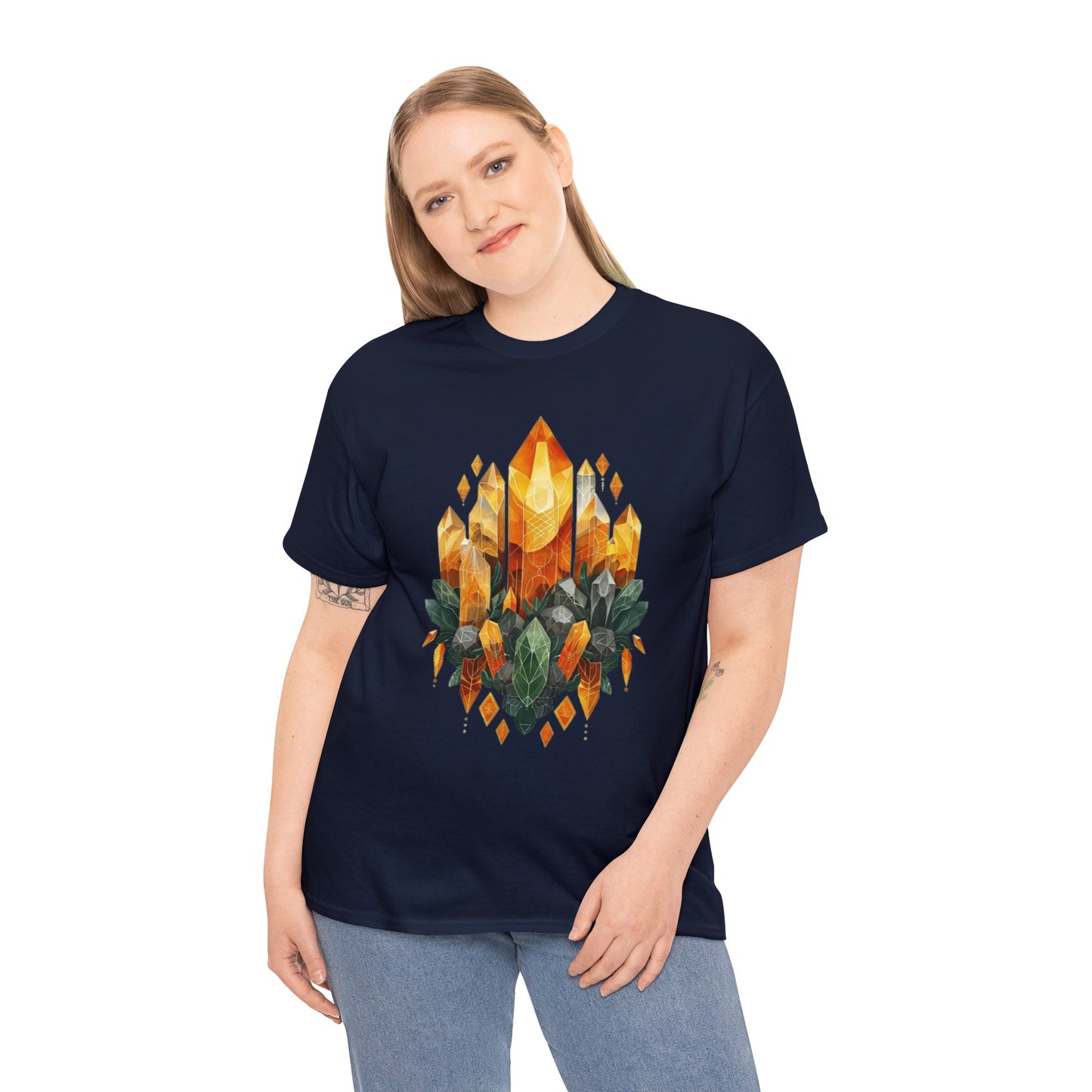 Earthen Crystal Cluster Unisex Heavy Cotton Tee