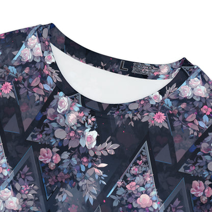 Triangles and Roses Women's Short Sleeve Shirt (AOP)