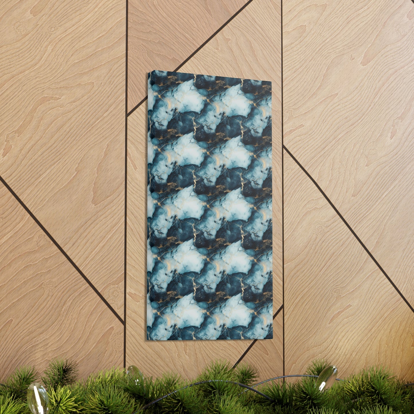 Cool Blue Marble Canvas Gallery Wrap