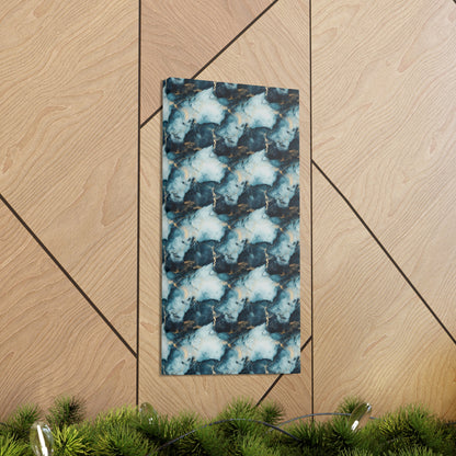 Cool Blue Marble Canvas Gallery Wrap