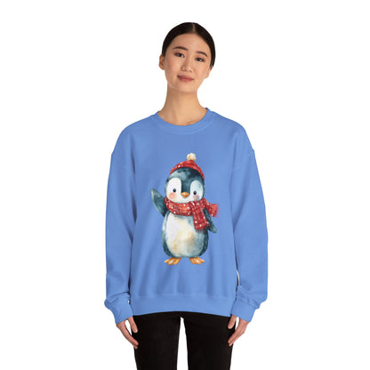 Festive Penguin Unisex Heavy Blend™ Crewneck Sweatshirt