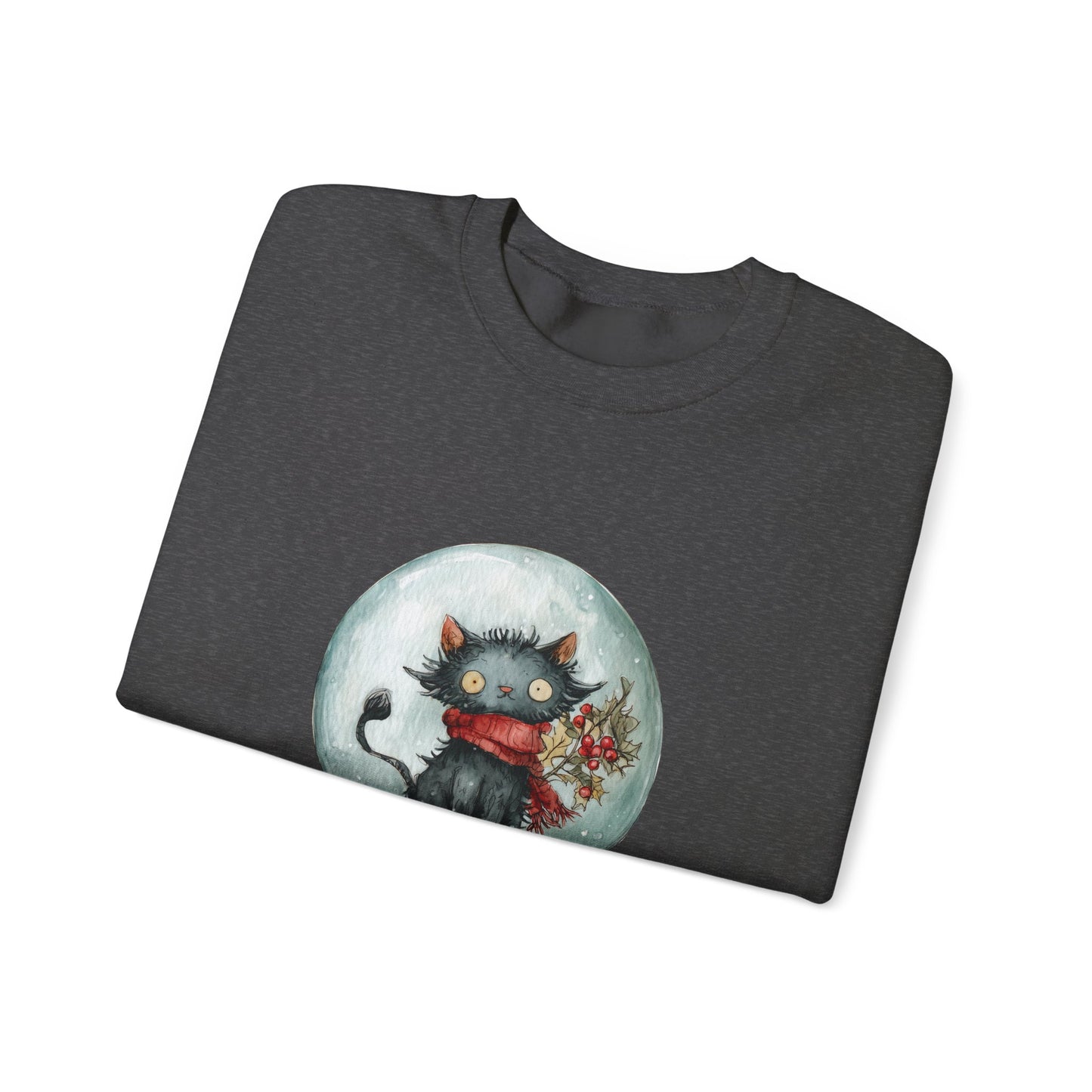 Snowglobe Cat Unisex Heavy Blend™ Crewneck Sweatshirt