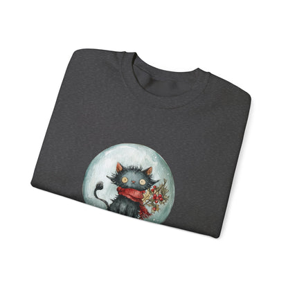 Snowglobe Cat Unisex Heavy Blend™ Crewneck Sweatshirt