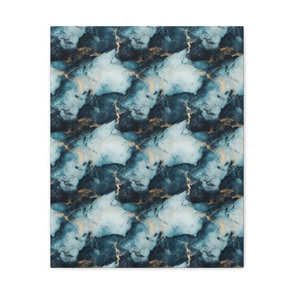 Cool Blue Marble Canvas Gallery Wrap