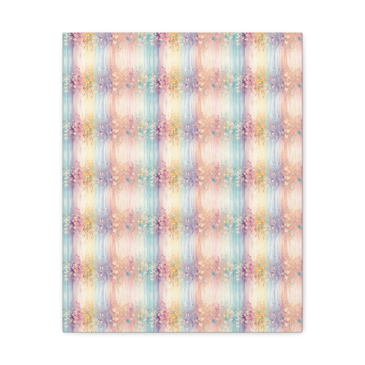 Floral Stripes Canvas Gallery Wrap