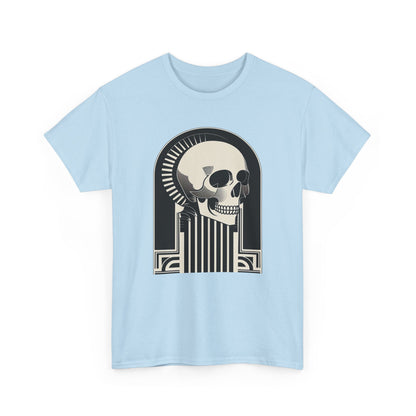 Art Deco Skull Unisex Heavy Cotton Tee