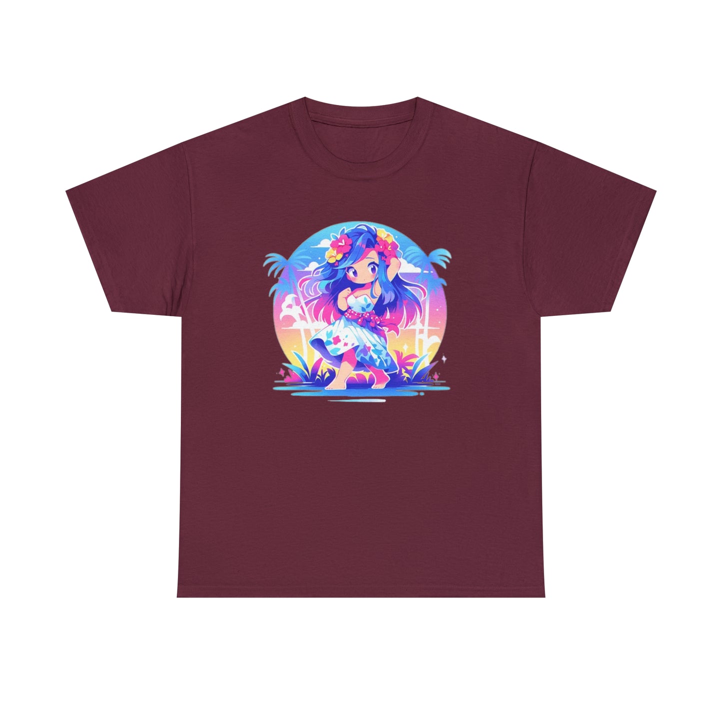 Hula Girl Unisex Heavy Cotton Tee