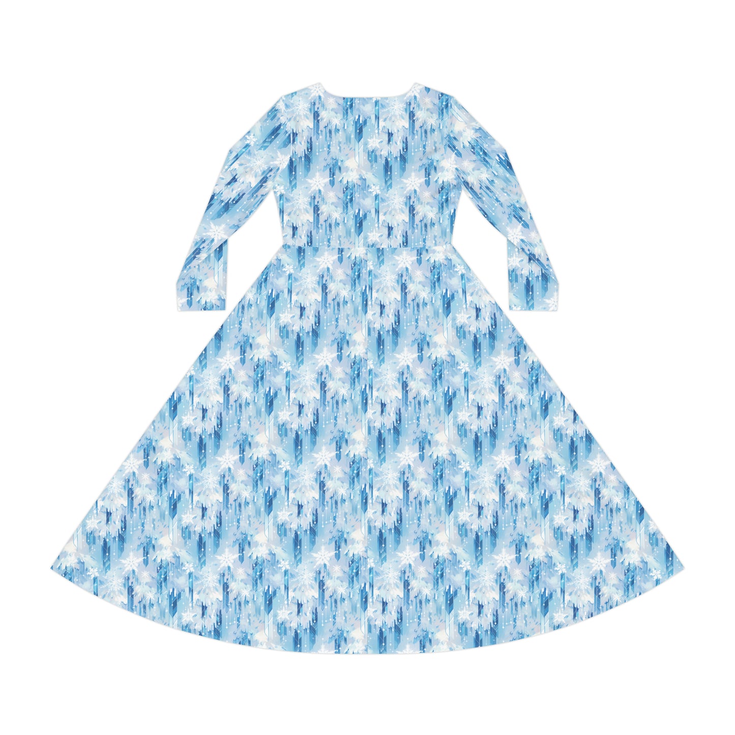 Icicles Women's Long Sleeve Dance Dress (AOP)