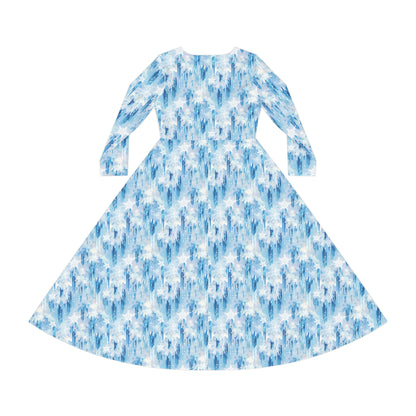 Icicles Women's Long Sleeve Dance Dress (AOP)
