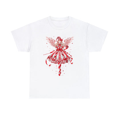 Candy Cane Angel Unisex Heavy Cotton Tee