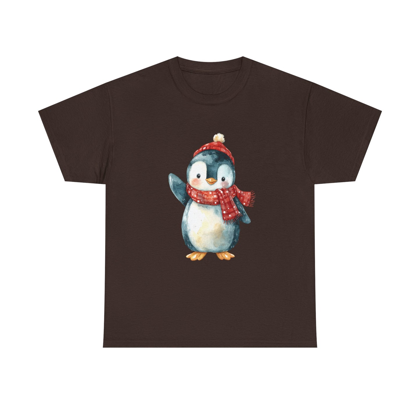 Festive Penguin Unisex Heavy Cotton Tee