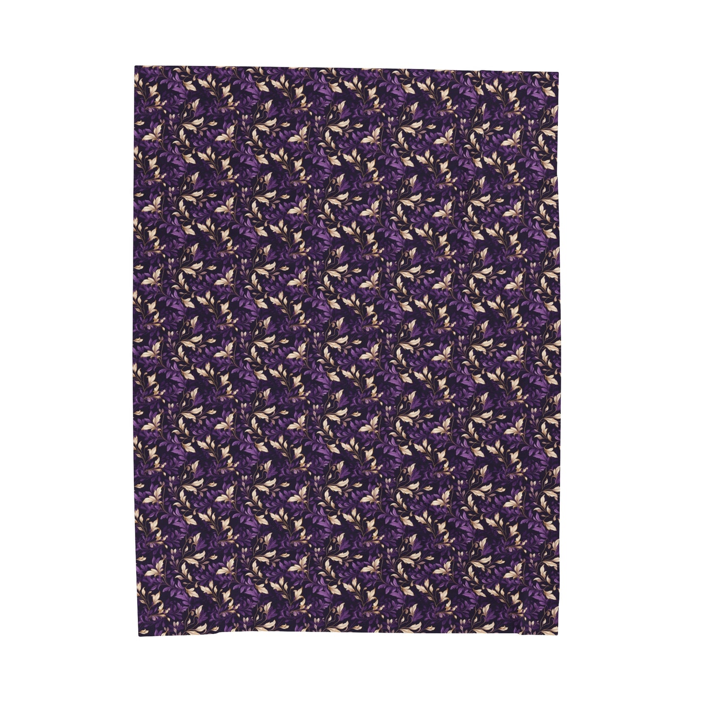 Purple Leaves Velveteen Plush Blanket