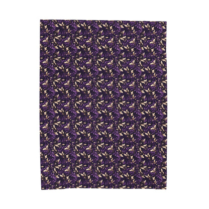 Purple Leaves Velveteen Plush Blanket