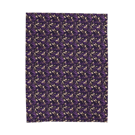 Purple Leaves Velveteen Plush Blanket