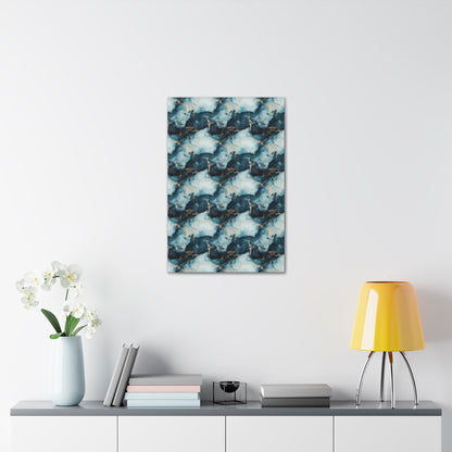 Cool Blue Marble Canvas Gallery Wrap