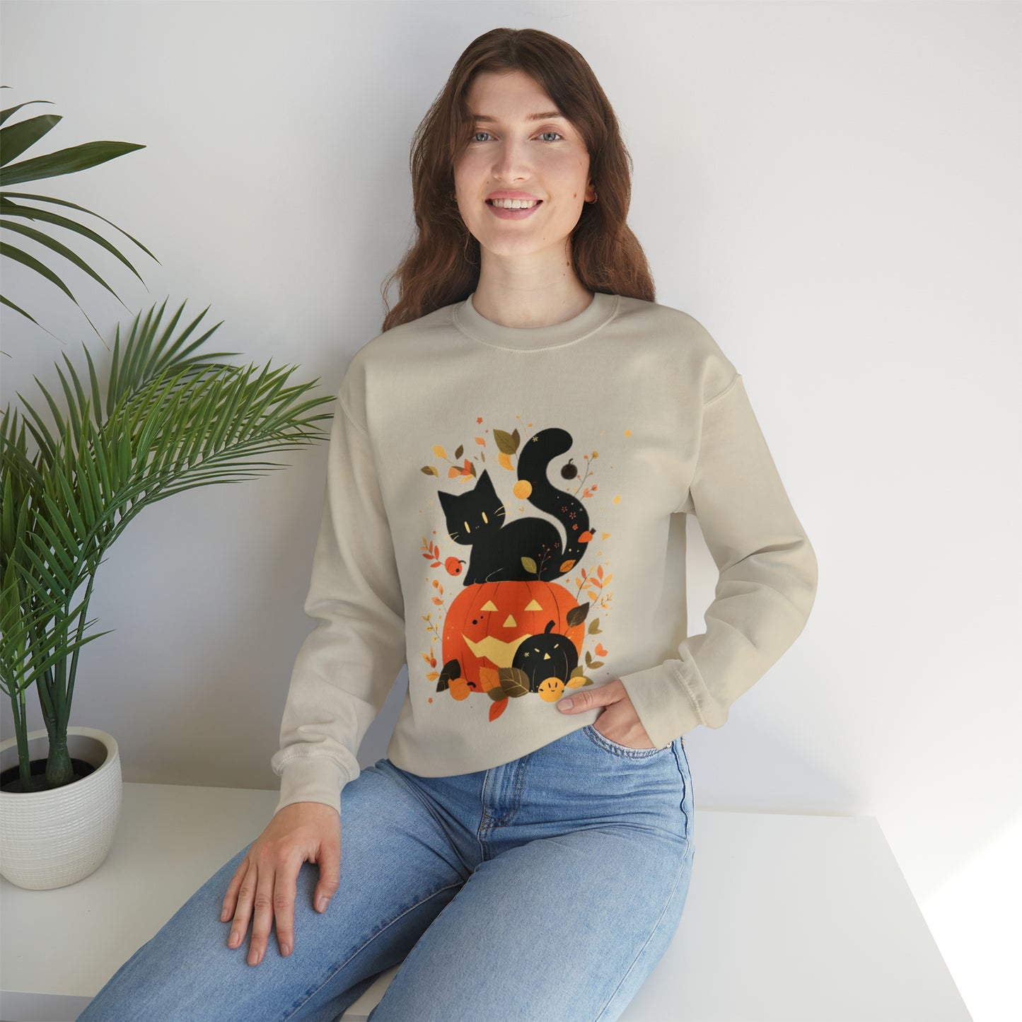 Spooky Kitty Unisex Heavy Blend™ Crewneck Sweatshirt