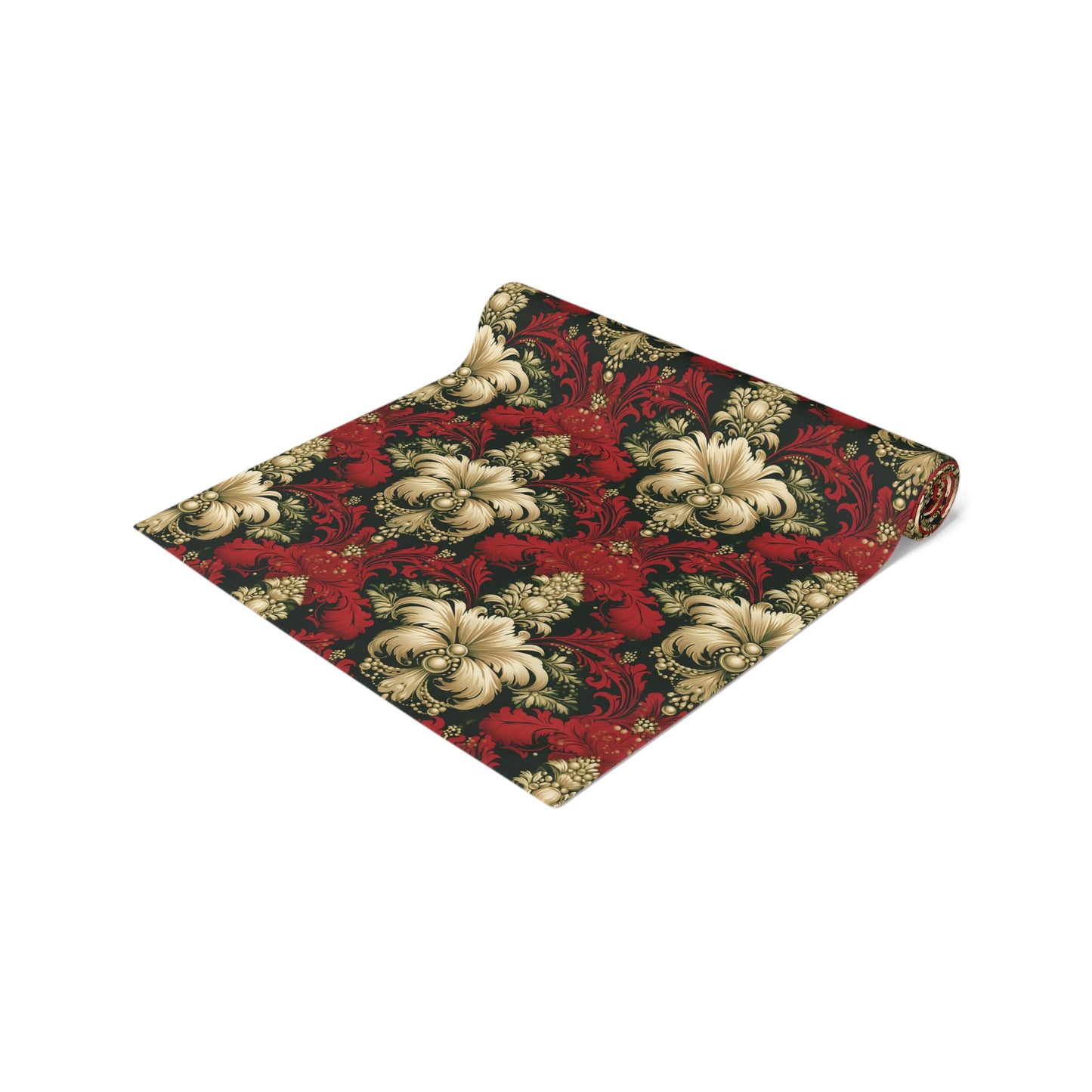 Christmas Damask Table Runner (Cotton, Poly)