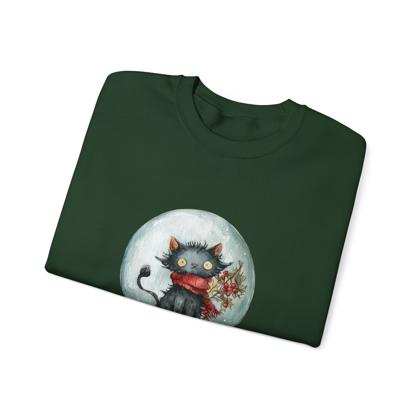 Snowglobe Cat Unisex Heavy Blend™ Crewneck Sweatshirt