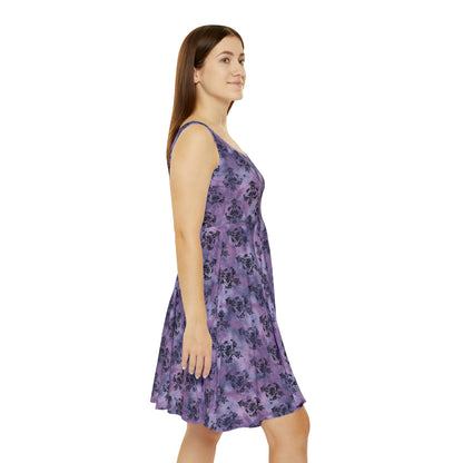 Pastel Goth Damask Women's Skater Dress (AOP)