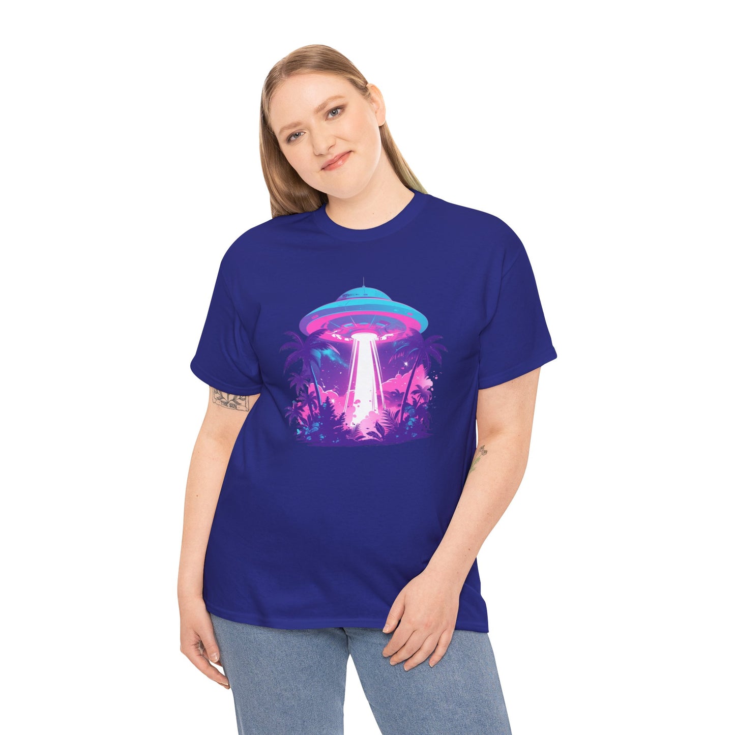 Tropical UFO Unisex Heavy Cotton Tee