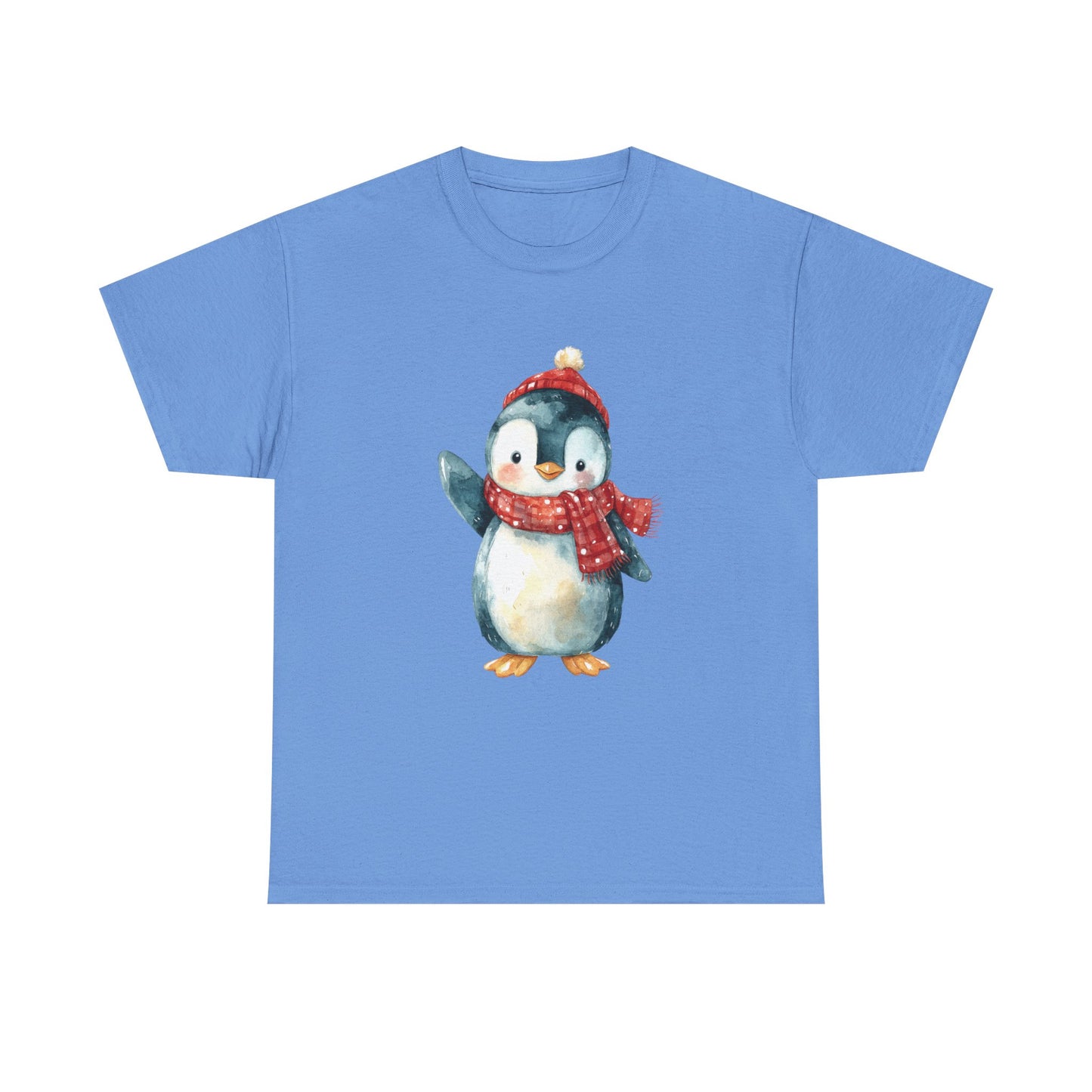 Festive Penguin Unisex Heavy Cotton Tee