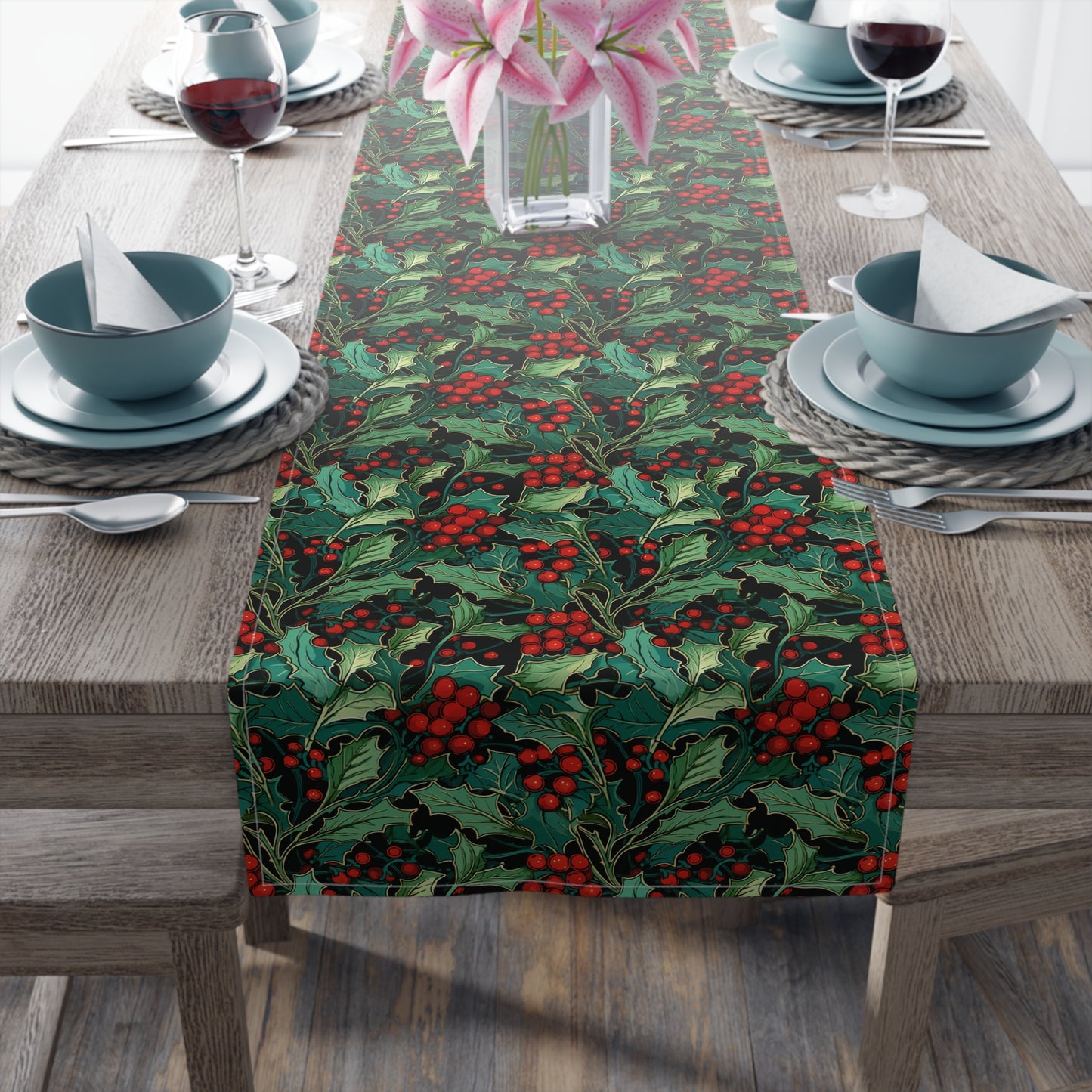 Holly Table Runner (Cotton, Poly)