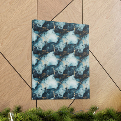 Cool Blue Marble Canvas Gallery Wrap